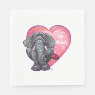 Servilleta De Papel El día de San Valentín elefante