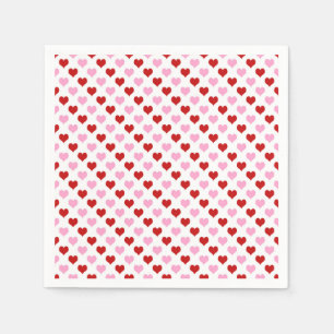 Servilleta De Papel El día de San Valentín Fiesta Rojo y Corazón Ro