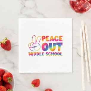 Servilleta De Papel El Día Del Colegio Pasado, Peace Out Middle School