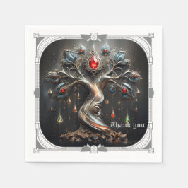 Servilleta De Papel El diseño del Árbol de la Vida Art Déco.