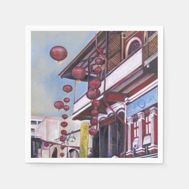 Servilleta De Papel El dragón emergente de mi padre, Singapur (Anverso)