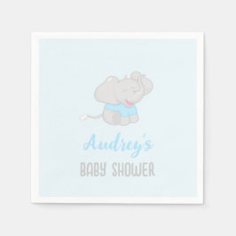 Servilleta De Papel El elefante lindo Baby Shower Boy