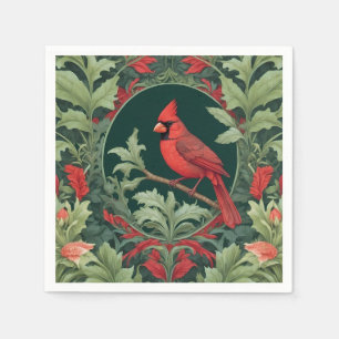 Servilleta De Papel El elegante cardenal del norte William Morris insp