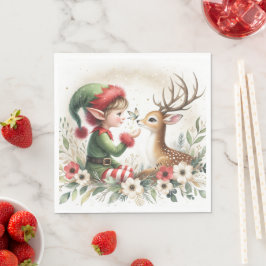 Servilleta De Papel El Elf Y Los Renos