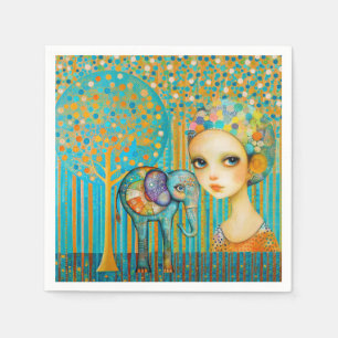 Servilleta De Papel El encanto del elefante