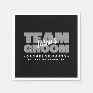 Servilleta De Papel El equipo de Bachelor Stag Fiesta Groom produce gr