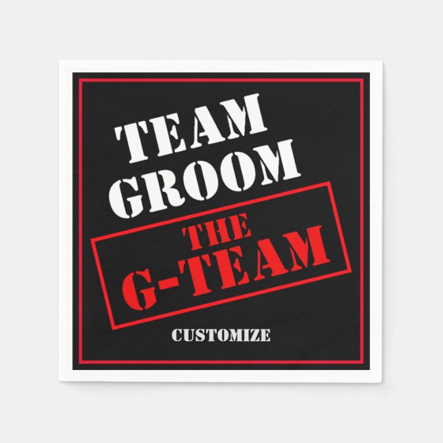 Servilleta De Papel El equipo G-Team Groom (Anverso)