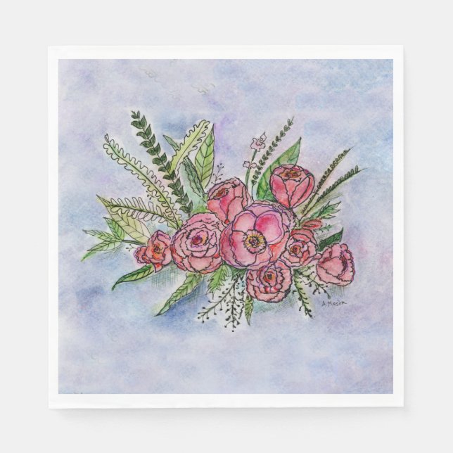 Servilleta De Papel El esplendor de los Rosas (Anverso)