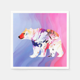 Servilleta De Papel El Explorador Ártico Pastel en Acuarela