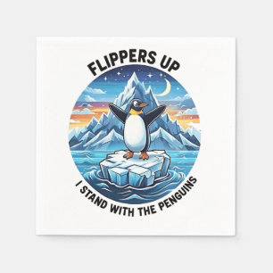 Servilleta De Papel El extraño pingüino resiste la protesta contra los