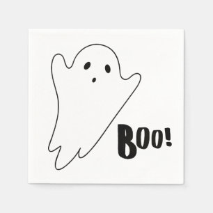 Servilleta De Papel El fantasma blanco lindo dice BOO