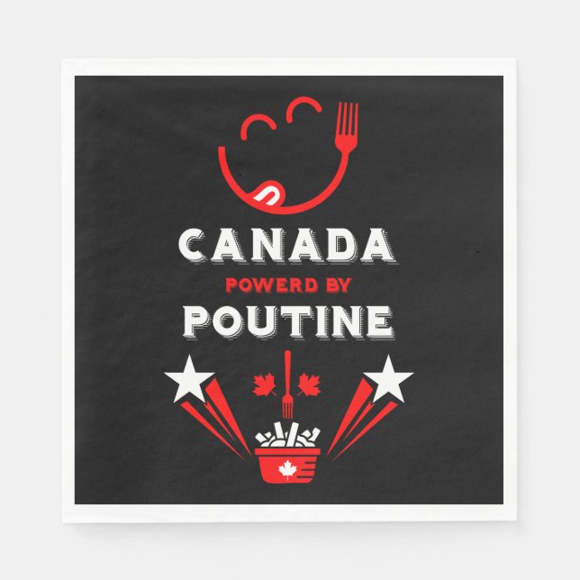 Servilleta De Papel El Festival de Comida Canadiense La Poutine (Anverso)