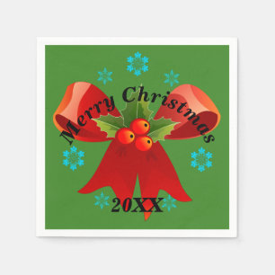 Servilleta De Papel El Fiesta de Navidades (Cinta de Navidades Rojos)