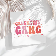 El Fiesta de pandillas de Peach Galentine rosa