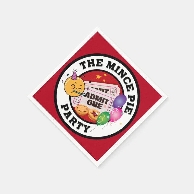 Servilleta De Papel El Fiesta Mince Pie (Borde)