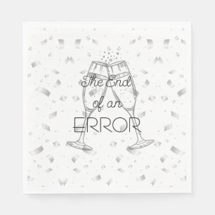 Servilleta De Papel El fin de un error champán fiesta de divorcio