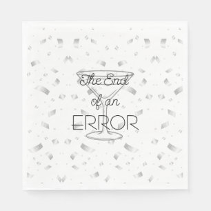 Servilleta De Papel El fin de un error Martini Fiesta de Divorcio