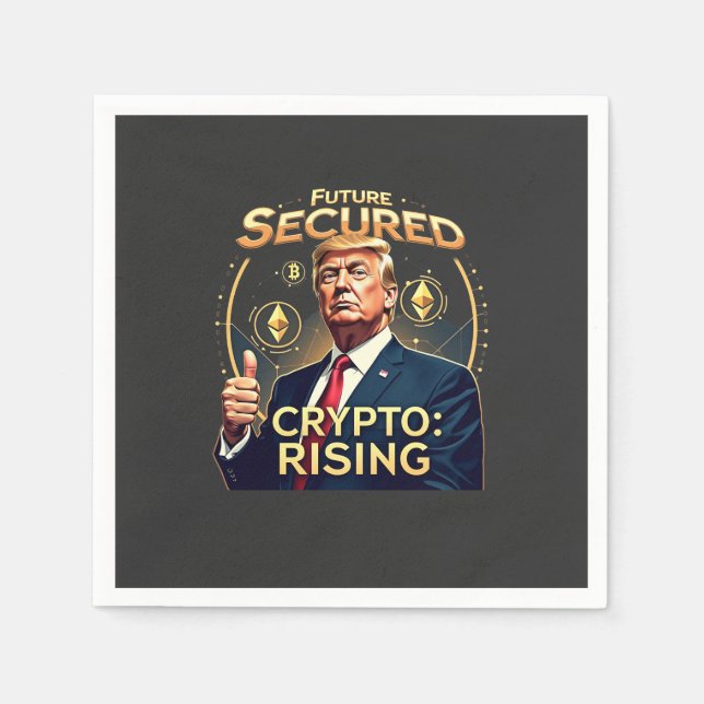 Servilleta De Papel El futuro Cripto asegurado aumenta el día de la in (Anverso)