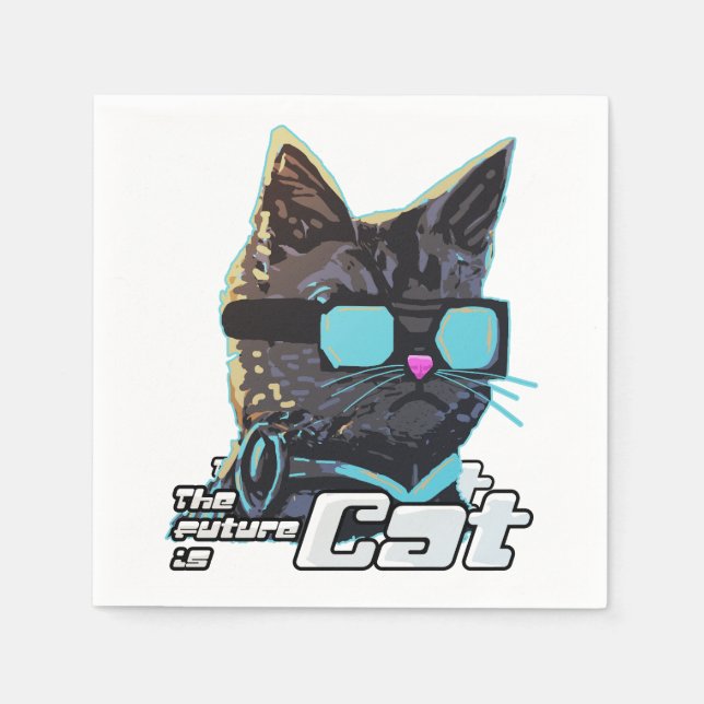 Servilleta De Papel El futuro es gato (Anverso)