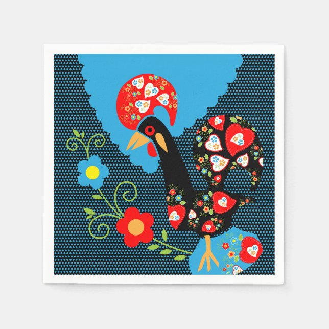 Servilleta De Papel El gallo de Portugal (Anverso)