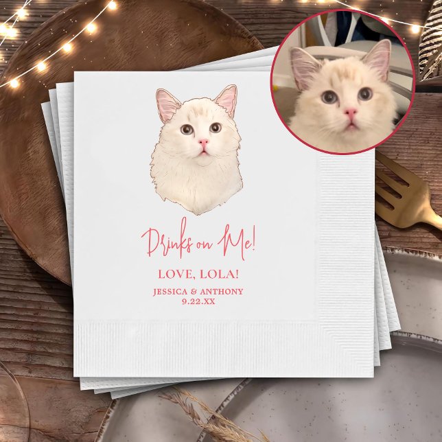 Servilleta De Papel El gato de Ragdoll me consume bebidas personalizad (Subido por el creador)