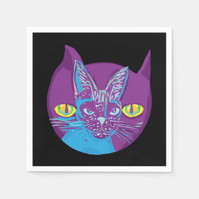 Servilleta De Papel El gato de Schrodinger, artístico (Anverso)