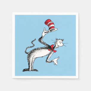 Servilleta De Papel El gato en el sombrero se inclina
