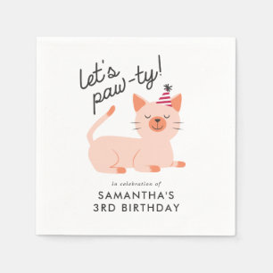 Servilleta De Papel El gato lindo embroma el gatito del naranja de la