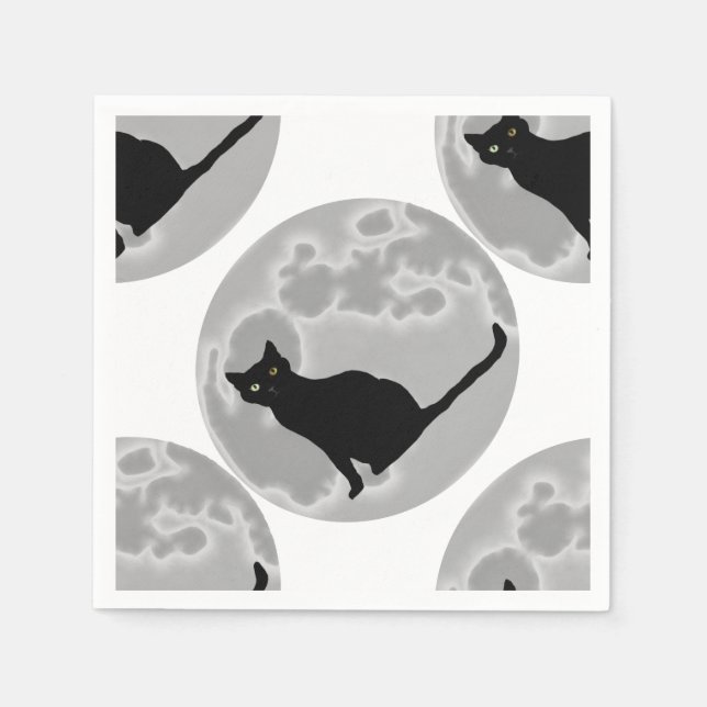 Servilleta De Papel El gato negro (Anverso)