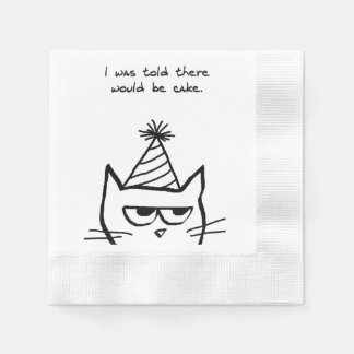 Servilleta De Papel El gato odia los nacimientos - Funny Cat Fiesta Na