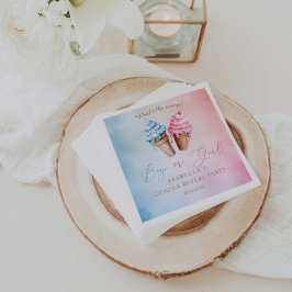 Servilleta De Papel El género de los helados revela lo que es la primi