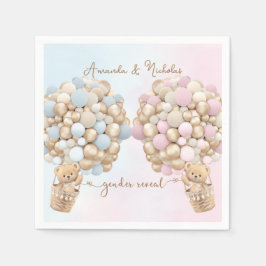 Servilleta De Papel El género del oso revela Baby Shower