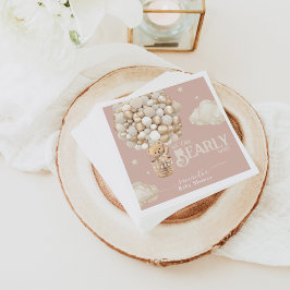 Servilleta De Papel El globo de Oso Teddy Bear Bearly Wait Baby Shower