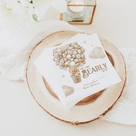 Servilleta De Papel El globo de Oso Teddy Bear Bearly Wait Baby Shower