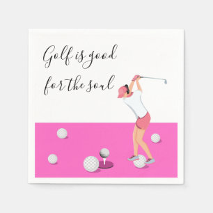 Servilleta De Papel El golf es bueno para el alma para la mujer golfis