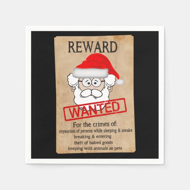 Servilleta De Papel El gracioso Santa Claus quería Poster (Anverso)