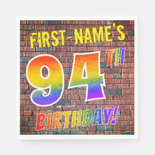 Servilleta De Papel ¡El Graffiti Arcoiris Mira El Noveno CUMPLEAÑOS! +