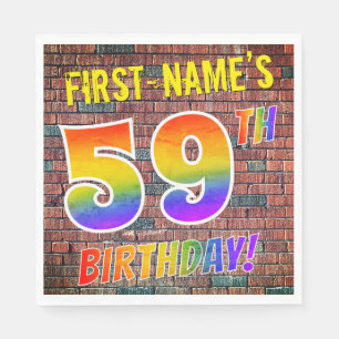 Servilleta De Papel ¡El Graffiti Arcoiris Parece El 59º CUMPLEAÑOS! +
