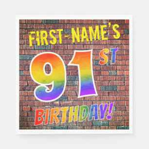 Servilleta De Papel ¡El graffiti Arcoiris parece el cumpleaños 91! +