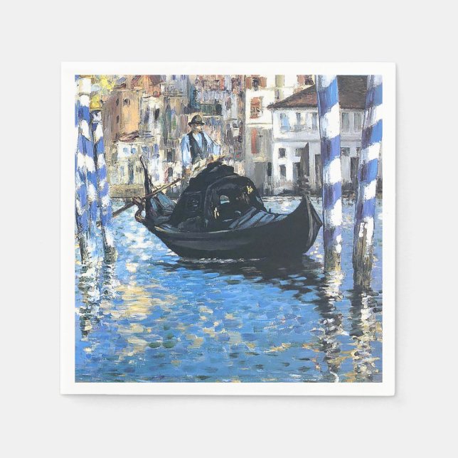 Servilleta De Papel El gran canal de Venecia Edouard Manet (Anverso)