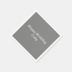 Servilleta De Papel El gris personalizó todas las servilletas