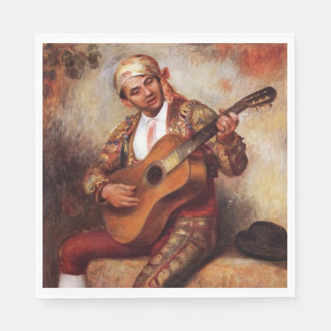 Servilleta De Papel El guitarrista español (de Pierre-August Renoir) (Anverso)