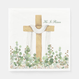 Servilleta De Papel Él ha resucitado Pascua cristiana personalizada
