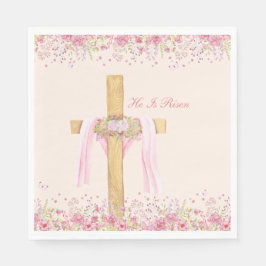 Servilleta De Papel Él ha resucitado Pascua cristiana personalizada
