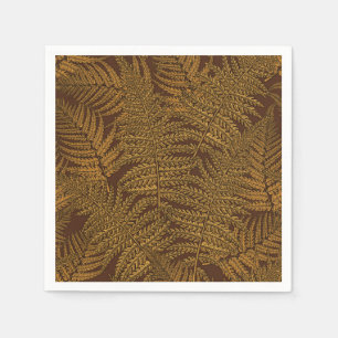 Servilleta De Papel El helecho otoñal en marrón