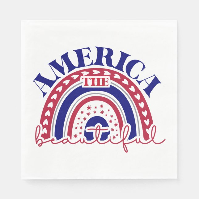 Servilleta De Papel El hermoso arcoiris de Estados Unidos (Anverso)