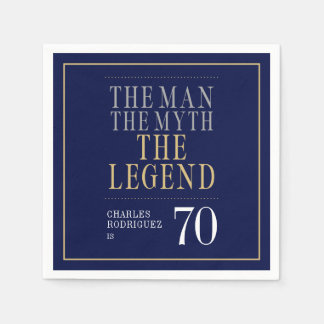 Servilleta De Papel El Hombre El Mito La Leyenda 70 Cumpleaños