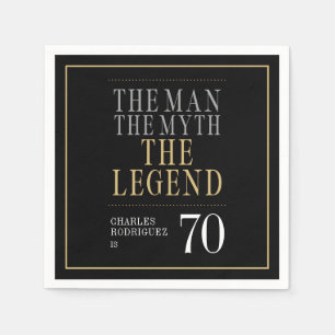 Servilleta De Papel El hombre el mito la leyenda 70 cumpleaños