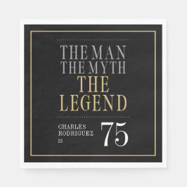 Servilleta De Papel El hombre el mito la leyenda cumpleaños 75