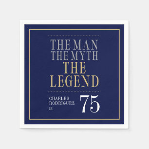 Servilleta De Papel El hombre el mito la leyenda cumpleaños 75